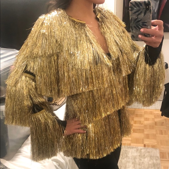 gold fringe jacket